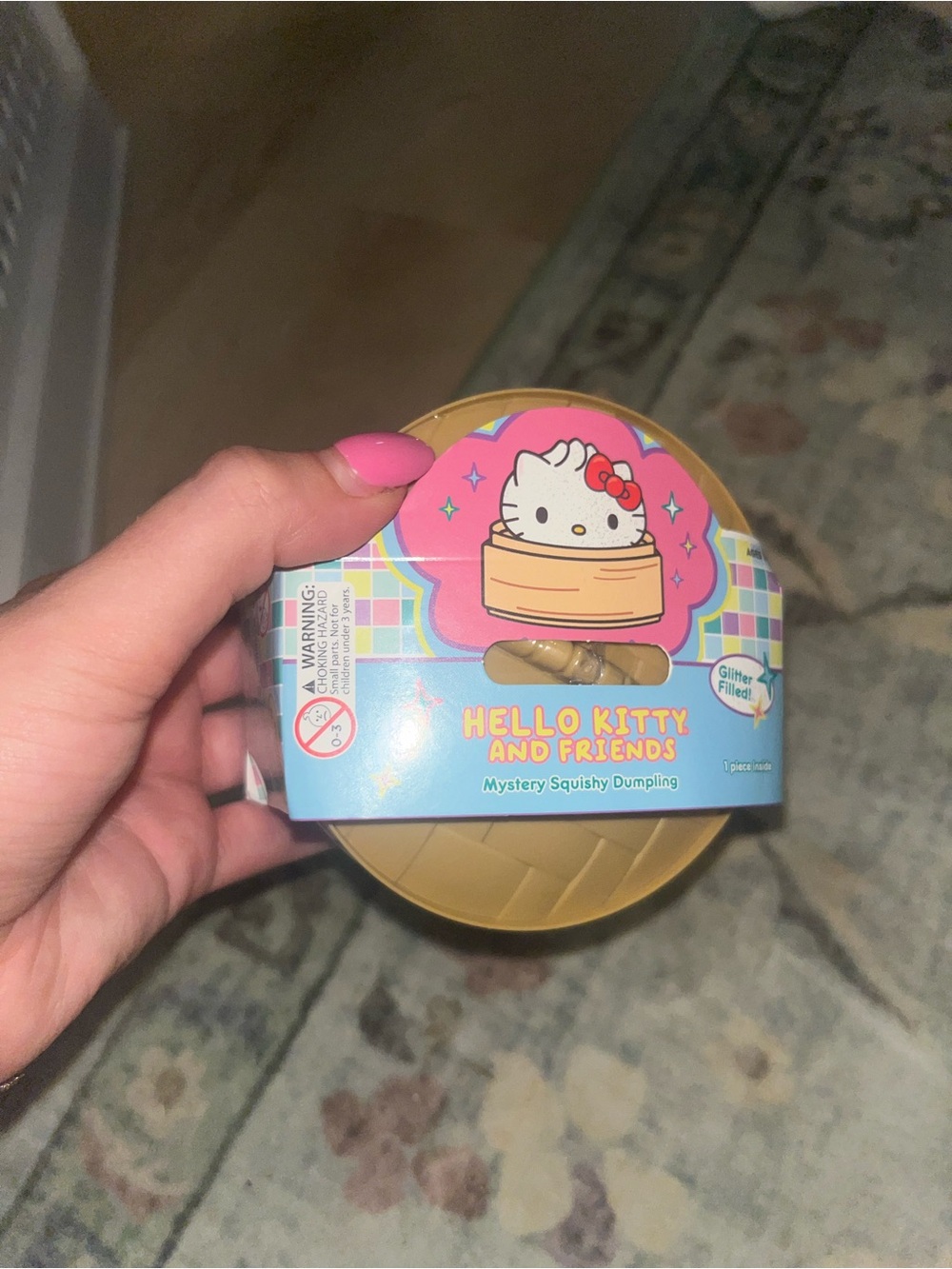 Hello Kitty Glitter Squishy Dumpling Bath Toy